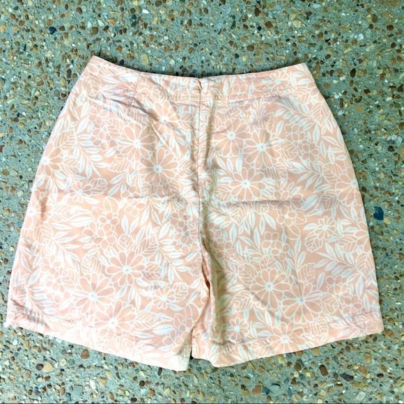 Tommy Bahama 100% Silk Floral Orange Shorts Size 6 - Picture 3 of 6